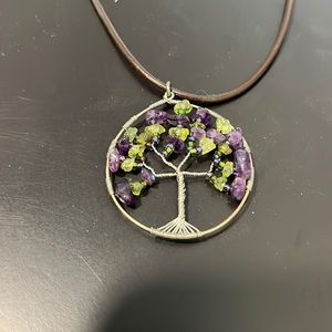 Metal tree of life necklace